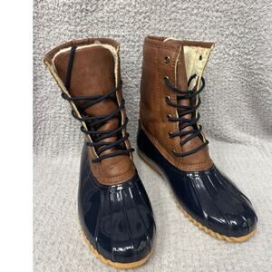 Sporto Women's Brown Black Alice Duck Boots Size 9 #66413